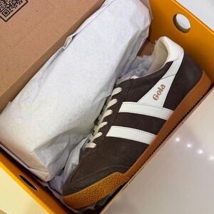 Gola Classic Brown and White Trainers